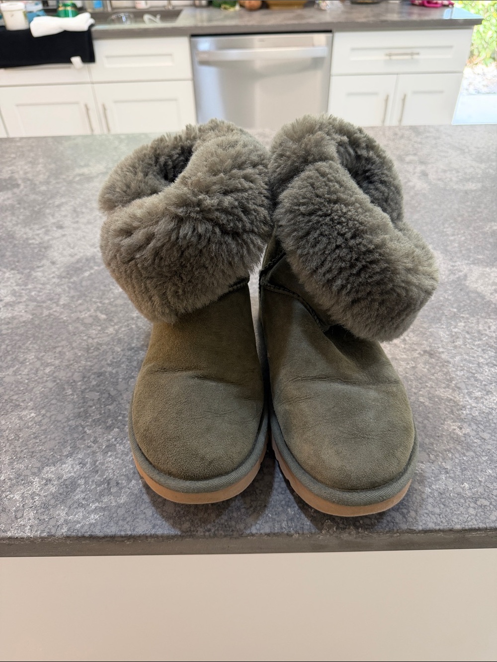 UGG Grey Shearling Short Boots